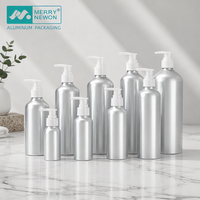 En stock – Bouteille en aluminium de 30 ml à 1000 ml avec tête de pompe, en acier recyclable, pour shampoing, savon liquide, détergent portable
