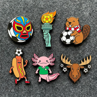 Broche en émail personnalisée Canada Football Élan, en alliage de zinc, style dessin animé, pour la vente en gros, souvenir, badge de revers