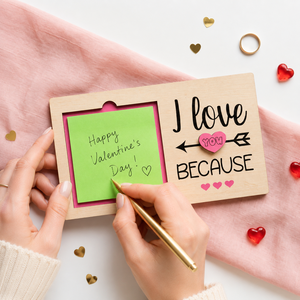 Wooden Valentines Day <b>Message</b> <b>Board</b> Personalized Sticky Note Holder Romantic Love Memo Desk Decor Gift Sign - Product Image 1
