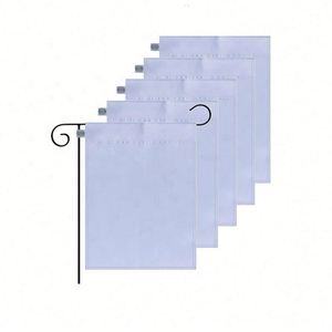 Drapeau de jardin promotionnel vierge pour impression par sublimation, 12x18 pieds, double face, pour décoration extérieure, avec kit de supports métalliques, en vente - Product Image 1