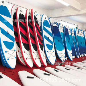 Planche à pagaie gonflable 3 ailerons, portable, pour sports nautiques sur lacs et rivières, unisexe, PVC, Stand Up Paddleboarding - Product Image 5