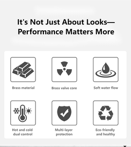 ก๊อกน้ำผสมสำหรับห้องครัวแบบสองมือจับ ตัวเรือนทองเหลืองแข็งแรง ทนทาน ชุบโครเมียม พร้อมตัวกรองทำความสะอาดง่าย สำหรับห้องน้ำ - Product Image 3