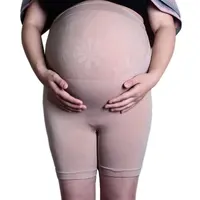 Sıcak güvenlik yüksek bel yumuşak kapak karın göbek desteği hamile kadınlar yaz hamile şort
