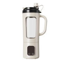 Mixeur Portable Numérique avec Tasse, Broyeur à Glace, Extracteur de Jus, Rechargeable USB, avec Paille et Couvercle Inférieur, pour Smoothies, Logo Personnalisé Disponible