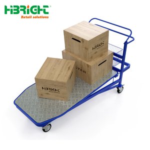 Heavy Duty Supermarket Stock Picking <b>Trolley</b> Steel <b>Platform</b> Hand Truck with Industrial Casters for Warehouse Logistics - Product Image 6