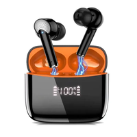 Earbuds Stereo J8 Pro Mini Nirkabel BT 5.3 Anti Air IPX-4, Peredam Kebisingan, Sentuh, untuk Olahraga dan Game, Sampel Gratis
