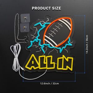 All In Football Letreros Neon LED dimmable USB powered ambient <b>light</b> store <b>window</b> decoration <b>light</b> street indicator <b>light</b> 5V - Product Image 3