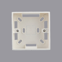 Boîte de jonction dissimulée en PVC ignifuge de type 86, boîte de câblage universelle pour installation murale