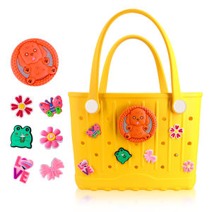 2026 Newly designed small-sized waterproof eva beach <b>bag</b> <b>kids</b> portable eva tote <b>bag</b> with charm decoration. - Product Image 1