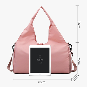 <span class=keywords><strong>Bolso</strong></span> de Hombro para Yoga de Nailon Impermeable de Gran Capacidad en Color Rosa de Último Diseño con Logo Personalizado para <span class=keywords><strong>Gimnasio</strong></span> para <span class=keywords><strong>Mujer</strong></span> - Product Image 5