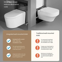 Stérilisation UVC haut de gamme mural Intelligent Design de luxe ouverture automatique siège salle de bain céramique une pièce toilette intelligente