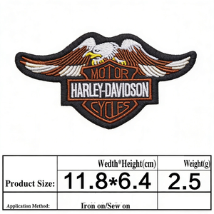 Gruppo Proprietari Harley (HOG) per Emblema della Squadra Motociclistica, Patch Ricamata Termoadesiva di <span class=keywords><strong>Grandi</strong></span> Dimensioni per Club Sportivi - Product Image 5