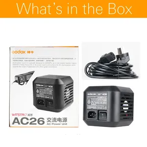 Flash pour appareil photo <span class=keywords><strong>Godox</strong></span> AC-26 adaptateur secteur pour flash stroboscopique extérieur tout-en-un <span class=keywords><strong>AD600</strong></span> <span class=keywords><strong>Pro</strong></span> - Product Image 2