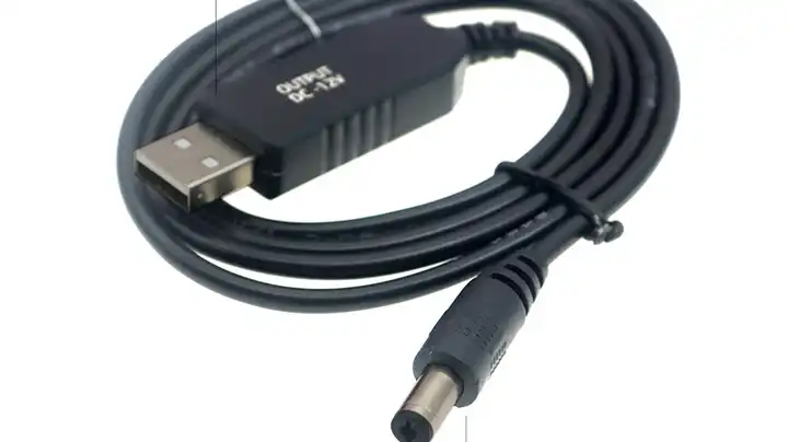 5.5*2,1mm WiFi zu Power Kabel Stecker DC 5V zu 12V USB Kabel Boost  Converter Schritt-up Kabel für Wifi Router Modem Fan