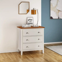 Commode de salon, armoire de rangement à 3 tiroirs, commode à tiroirs en bois