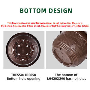 <span class=keywords><strong>Maceta</strong></span> <span class=keywords><strong>Cuadrada</strong></span> de Plástico para Cultivo Hidropónico Gigante en Interiores, para Balcón o Terraza, con Orificio de Drenaje - Product Image 2