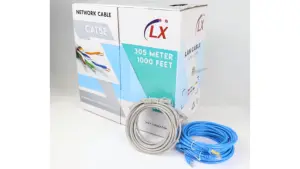 Yüksek kalite toptan fiyat Cat5e kedi 5e 24AWG bakır UTP STP FTP SFTP kapalı çift PVC ceket ağ Ethernet Lan kablosu