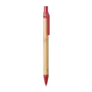 Stylo à bille promotionnel en bambou écologique et durable avec logo gravé au laser en paille de blé pour le bureau, écriture noire/bleue - Product Image 4
