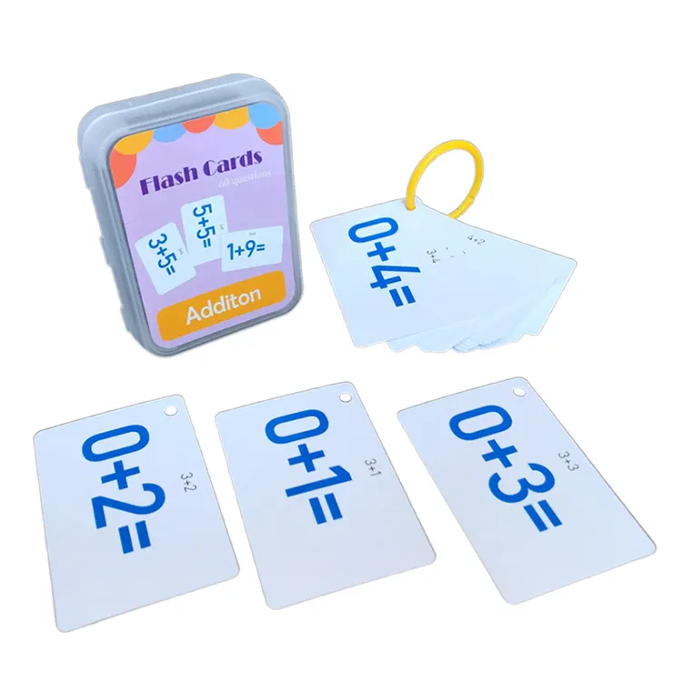 Custom Design Paper Board Game Family Game Playing Custom Educational Learning Flash Cards with Gift Box