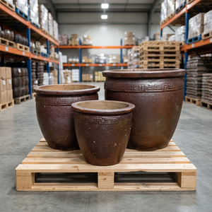 Maceta de Cerámica Negra Ecológica y Duradera de E-co Factory con Orificio de Drenaje para Hogar y Jardín - Product Image 2