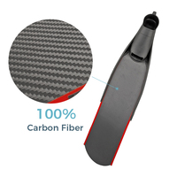 Palmes de plongée longues Aloma en fibre de carbone pure, poche pour pied en TPR, certifiées CE, 6 tailles, palmes de plongée et de snorkeling personnalisées