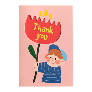 Carte de remerciement personnalisée, simple, mignonne, écologique, pliable, en papier recyclé, pour Pâques, Thanksgiving, anniversaire, Noël, anniversaire de <span class=keywords><strong>mariage</strong></span>, Fête des Enseignants - Product Image 2