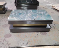Meubles de discothèque modernes, table de bar à miroir infini 3D de luxe, table basse à LED avec changement de couleur RVB pour salon VIP