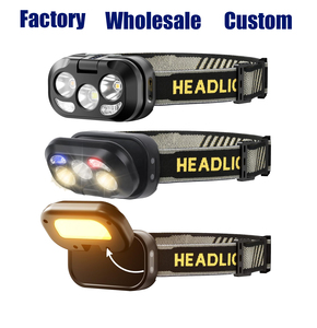 WOSEN Usb Rechargeable Flip Cob <b>Work</b> <b>Light</b> Super Bright Multi Color Illumination Portable Outdoor Travel Adventure <b>LED</b> Headlamp - Product Image 1