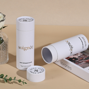 Emballage en tube cylindrique en carton avec estampage à chaud de logo personnalisé, sel de bain au sucre, écologique, pour café, thé en vrac, nourriture, boîte en papier - Product Image 2