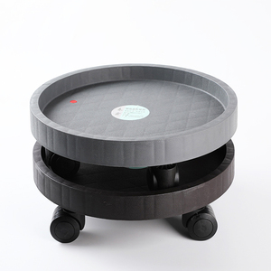 מכירה לוהטת צמח Caddy עם גלגלים מתגלגל צמח Stand סיר עגלה עם גלגלים עגול רכבת עבור מקורה חיצוני - Product Image 4