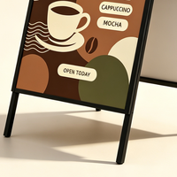 Support de sol pliable personnalisé en carton KT, affichage double face portable pour affiches extérieures, taille sur mesure