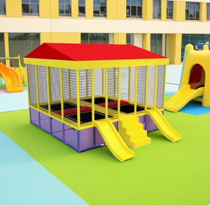 Piccolo <span class=keywords><strong>Parco</strong></span> Giochi Morbido al Coperto con Trampolino per Bambini, Percorso Ninja Warrior, Attrezzatura con Fossa di Schiuma per Uso in Parchi - Product Image 5