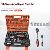 Ensemble d'outils de réparation automobile OEM de 94 pièces avec clé à cliquet, étui en plastique, modèle B1-54, origine Chine Shanghai, garantie 1 an, vente en gros