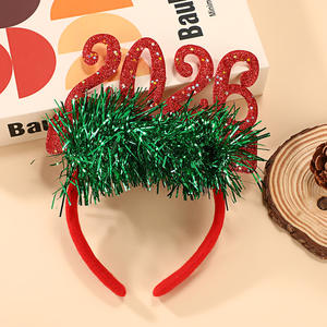 2026 Navidad diadema brillante Año Nuevo fiesta Bar cuenta regresiva evento decoración plástico pelo aro - Product Image 4