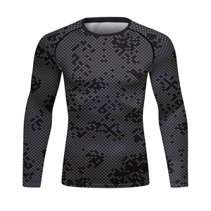 Ensembles de Rashguards de Boxe Imprimés Intégralement pour Adultes, Vêtements de Compression Personnalisables avec Logo pour la Gym et le Sport, Tenues de Sport pour Hommes – Vente en Gros - Product Image 3