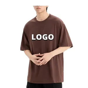 高品質のカスタムロゴ印刷ブランクプレーンメンズTシャツ綿100特大サマーカジュアルTシャツCamisetasカジュアル