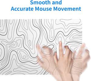 Fabrikant Muismat Minimalistische Topografische Witte Lijn Grote Gaming Muismat met Waterdichte Bureaumat - Product Image 2