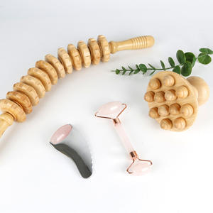 Jade Powder Crystal Roller <span class=keywords><strong>Massage</strong></span> gerät Doppel köpfige Holz rolle für Gesichts akupunkt Entspannung Gesichts <span class=keywords><strong>massage</strong></span> Kamm Gerät - Product Image 3
