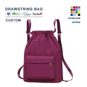 Nueva Mochila Deportiva de Gimnasio con Cordón, Personalizada con Logotipo, de Poliéster Oxford de Alta Calidad, Colorida, Venta Directa de Fábrica, Certificación BSCI - Product Image 1