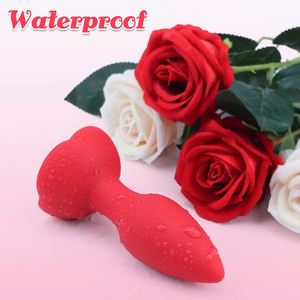 假阳具振动器前列腺按摩无线遥控g点刺激器玫瑰屁股塞性肛门振动器 - Product Image 3
