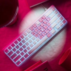 Xvx flutterbloom Bàn phím cơ chơi game OEM với keycaps màu hồng bố trí 21 phím tất cả các phương pháp in ấn MX Switch IMD - Product Image 6