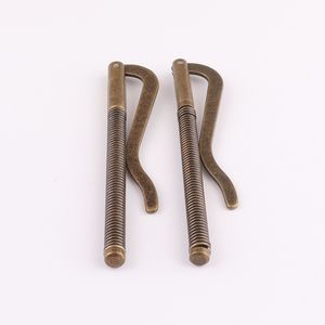 8cm प्राचीन पीतल धातु बटुआ पर्स वसंत पैसे क्लिप - Product Image 2