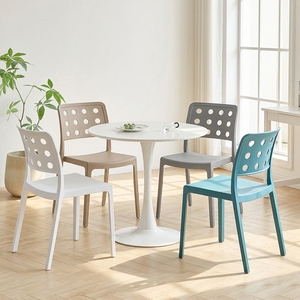 Chaises <span class=keywords><strong>de</strong></span> salle à manger en plastique pour la maison, style minimaliste avec dossier, populaires dans les cafés, chaises pour salons <span class=keywords><strong>de</strong></span> thé, chaises <span class=keywords><strong>de</strong></span> jardin - Product Image 4