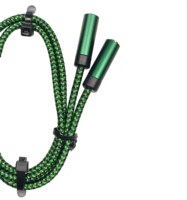 Cable de Audio Trenzado Chapado en Oro de Tipo C a 3.5mm Coaxial 2 en 1 para Escuchar y Hablar con Micrófono para Auriculares, para Uso con Computadora y Auxiliar