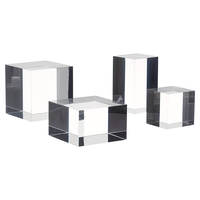 Cube et carré en cristal gravés au laser, durables et personnalisés, pour l'artisanat et la présentation de bijoux