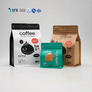 Custom Printed Coffee <b>Bags</b> Square Bottom Packaging <b>Bags</b> Aluminum Foil <b>Zip</b> <b>Lock</b> Stand up Pouch - Product Image 2