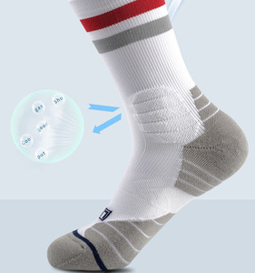 Athletic Crew <b>Socks</b> Breathable Quick Dry Spandex Polyester <b>Running</b> Training Striped Men Women Summer Sport <b>Socks</b> OEM DOM - Product Image 2