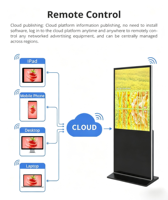 Pantalla de Señalización Digital LCD de 43 Pulgadas, Sistema Dual, Kiosco Publicitario Comercial con Soporte de Pie, Cartel Digital para Interiores