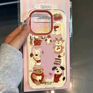 เคสโทรศัพท์ลายการ์ตูนริลัคคุมะ แบบใส สำหรับ iPhone 11 12 13 14 15 16 Pro Max Mini X Xs XR 7 8 Plus  แบบโปร่งใส - Product Image 6