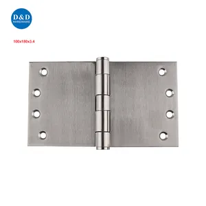 100X180X3.4mm Stainless Steel Exterior Gate Heavy Duty Door Hardware Projection Butt Hinges